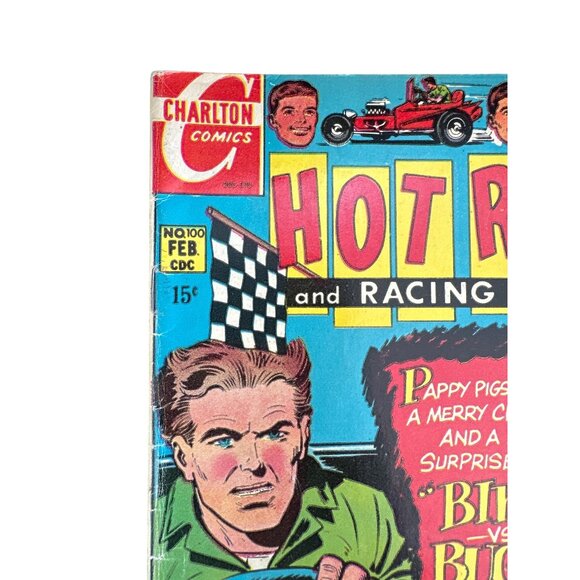 Charlton Comics Hot Rods & Racing Cars Comic #100 Feb 1970 Vintage Edition - Picture 2 of 4